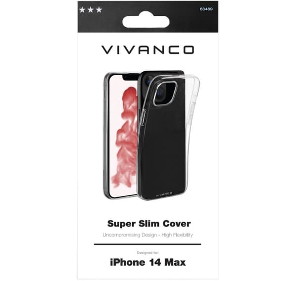Vivanco-deksel Super Slim Apple iPhone 14 Plus, gjennomsiktig (63489)