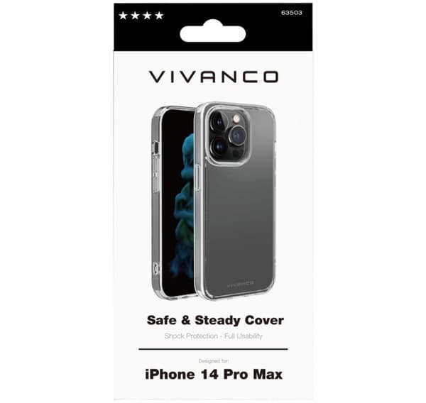 Vivanco beskyttelsesdeksel Safe&Steady Anti Shock Apple iPhone 14 Pro Max (63503)