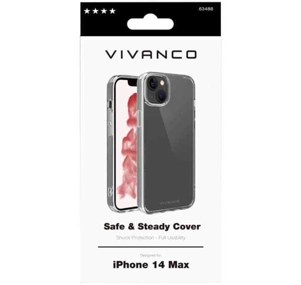 Vivanco cover Safe&Steady Anti Shock Apple iPhone 14 Plus, gennemsigtig (63488)