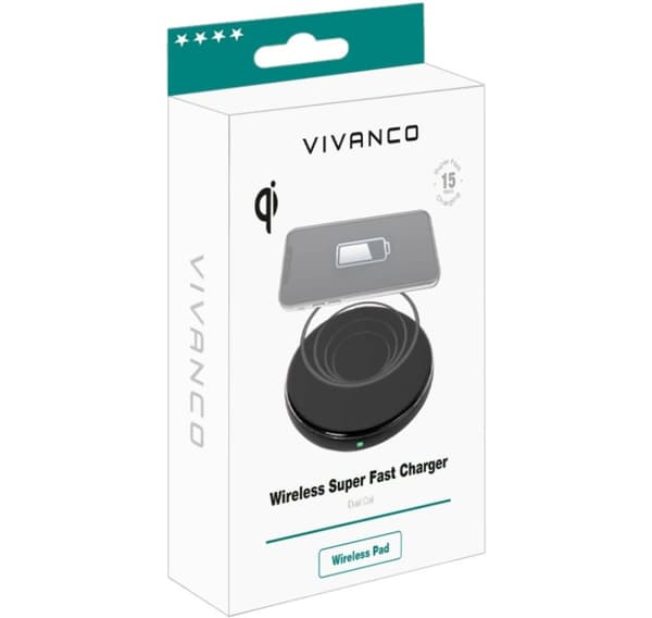 Vivanco trådløs superrask lader (61341)