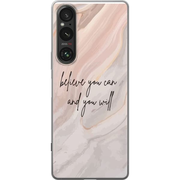 Sony Xperia 1 V Läpinäkyvä kuori Teksti