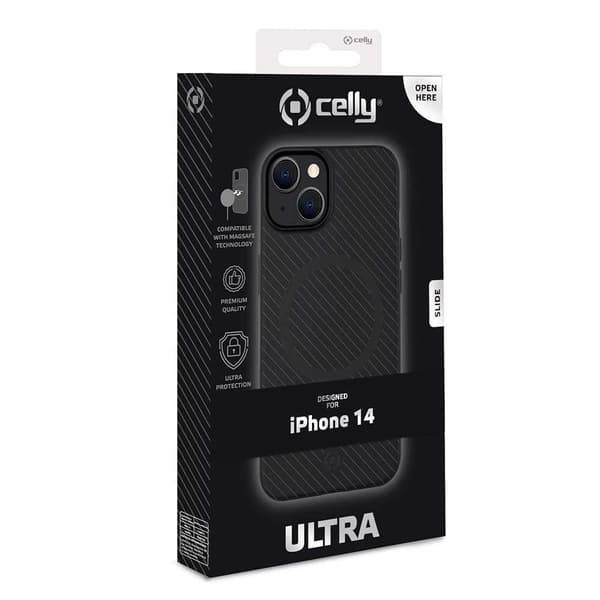 Celly Omslag Ultra Magsafe Iphone 14 Svart