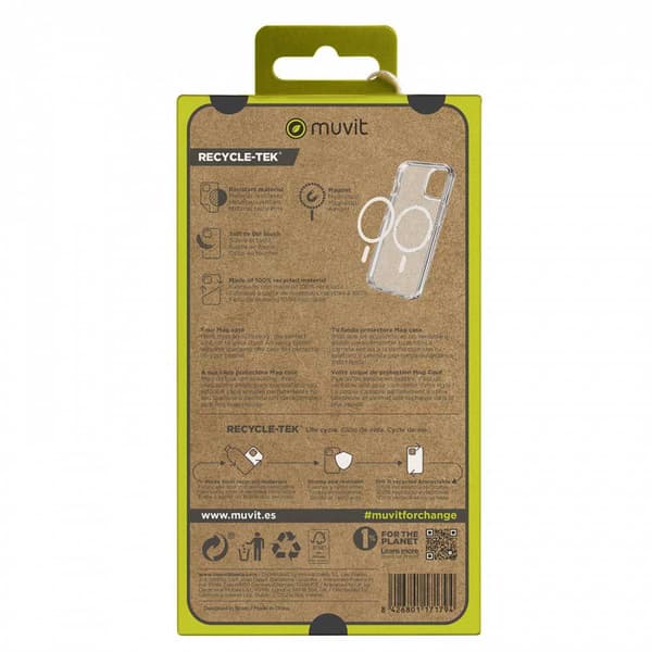 Muvit For Change Sag Recycletek Magsafe Iphone 15 Pro Max Transparent