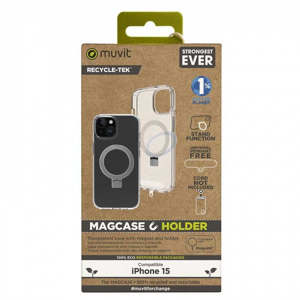 Muvit For Change Med Support Iphone Recycletek Magsafe 15 Sag Transparent