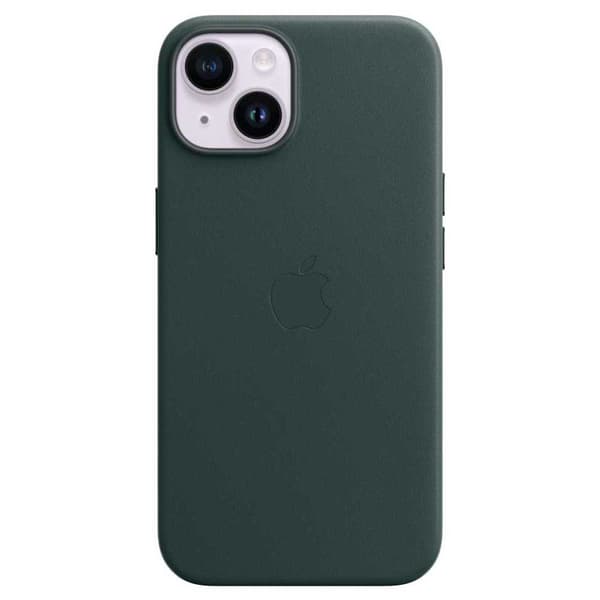 Apple Dække Iphone 14 Leather Grøn