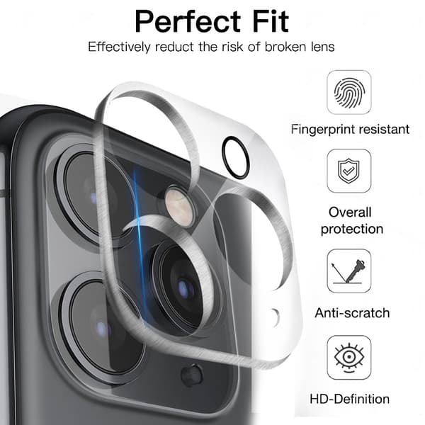 Linssinsuoja iPhone 15 -kameralle karkaistua lasia