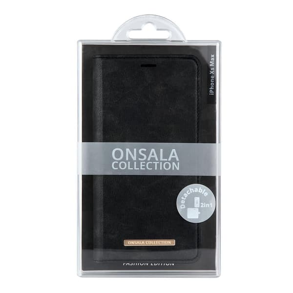 Onsala iPhone Xs Max Etui Fashion Edition Avtakbart Deksel Midnight Black