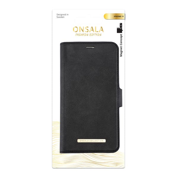 Onsala iPhone 11 Etui Fashion Edition Avtakbart Deksel Midnight Black