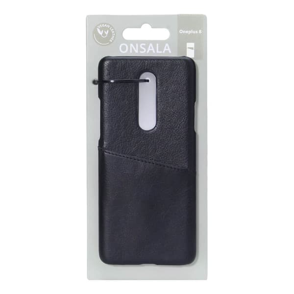 Onsala OnePlus 8 Cover med Kortholder Sort
