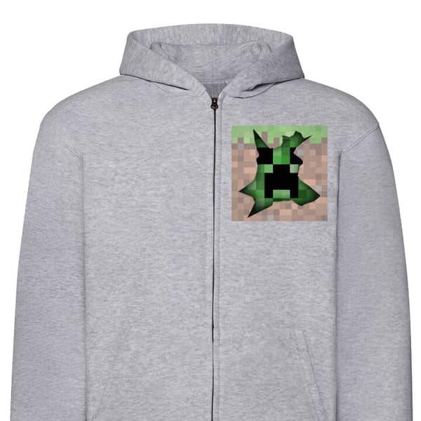 Zip Hoodie Minecraft Svart XX-Large