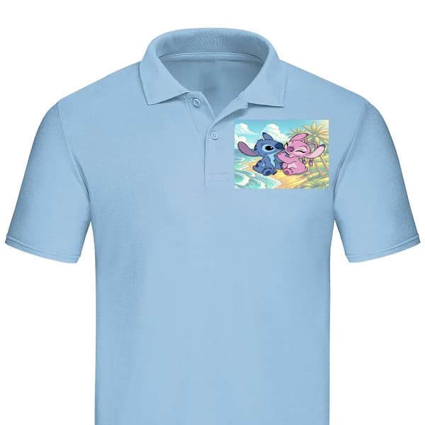 Poloskjorte Stitch og Angel