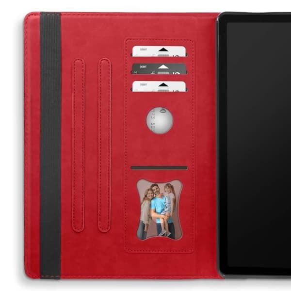 Fodral till Xiaomi Redmi Pad SE - AVIZAR - Röd - Plånbok med flera fack - Elegant design