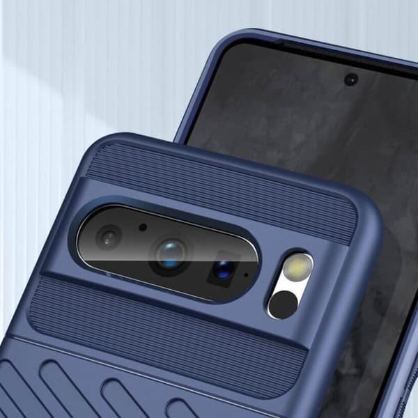Mjukt fodral för Google Pixel 8 Pro, Ridged design, Thunder Blue-serien