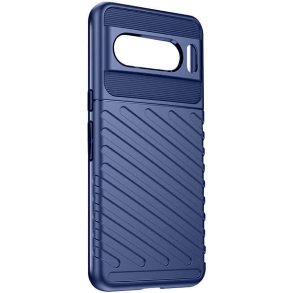 Mjukt fodral för Google Pixel 8 Pro, Ridged design, Thunder Blue-serien