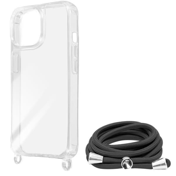 Mobilskal - AVIZAR - iPhone 15 Pro - Hård - Transparent - Justerbar rem 90 cm
