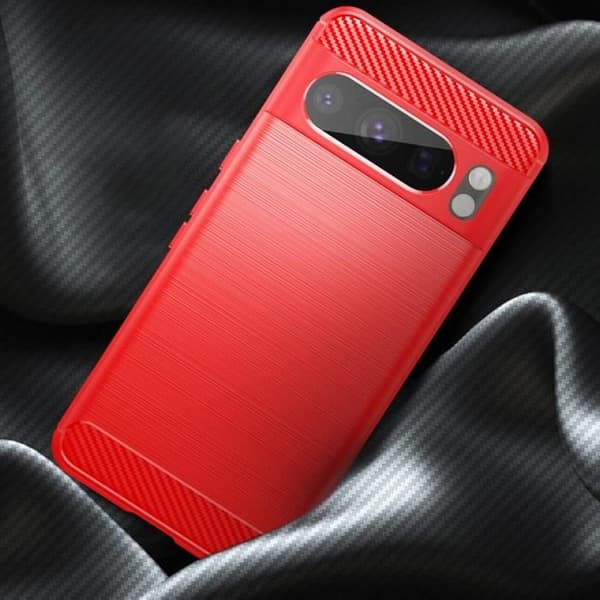 Smartphonefodral - AVIZAR - Google Pixel 8 Pro - Koleffekt - Röd - Stötsäkra förstärkta hörn