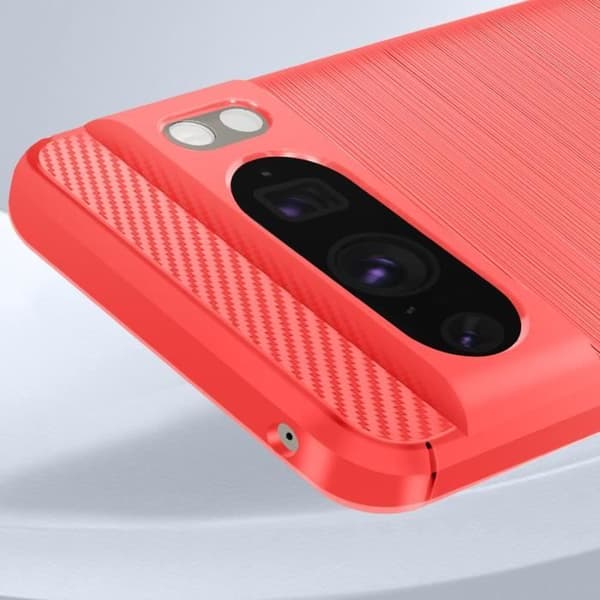Smartphonefodral - AVIZAR - Google Pixel 8 Pro - Koleffekt - Röd - Stötsäkra förstärkta hörn