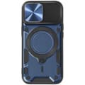 Miniatyrbild 1 av 4: Coque MagSafe - AVIZAR - iPhone 15 - Inbyggd kameraskydd - Bi-material - Blå