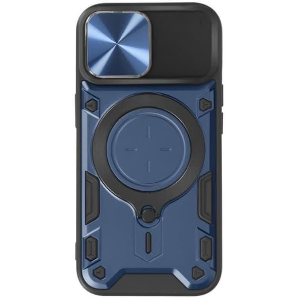 Coque MagSafe - AVIZAR - iPhone 15 - Inbyggd kameraskydd - Bi-material - Blå