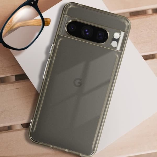 Silikonskal - AVIZAR - Classic Case - Google Pixel 8 Pro - Grå genomskinlig - Stötskydd