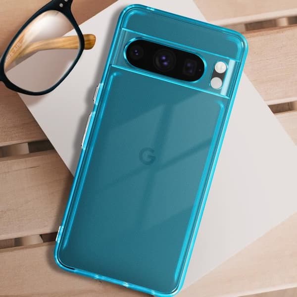 Fodral för Google Pixel 8 Pro Soft Silicone Classic Fodral Translucent Blue