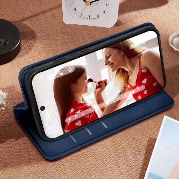 Fodral för Google Pixel 8 Pro - AVIZAR - Geo Collection - Videosupportplånbok - Blå