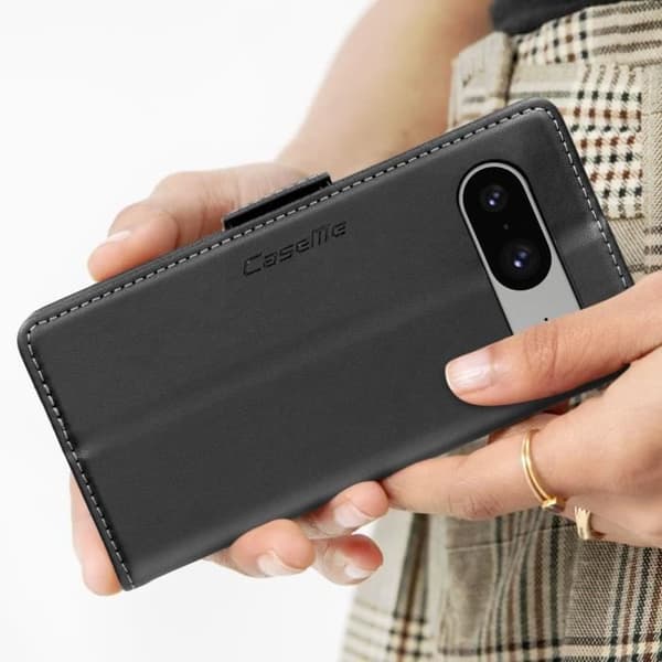 Portföljfodral - CaseMe - Google Pixel 8 - Anti-RFID - Videoställning - Svart