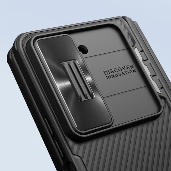 Coque - Nillkin - Galaxy Z Fold 5 - Kameraskydd - Inbyggd Ställning - Ribbat Design