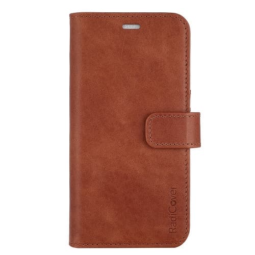2in1 3 card Anti Radiation RFID iPhone 13 / 14 6,1" Brown Leather
