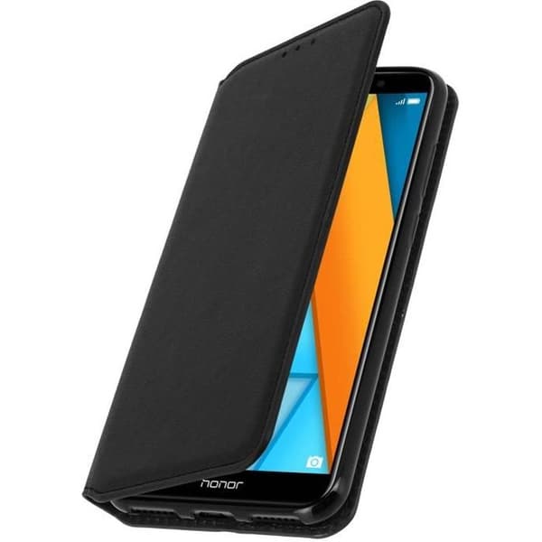 Etui Folio - Honor - 7A / Huawei Y6 2018 - Ekoskinn - Svart - Stödfunktion