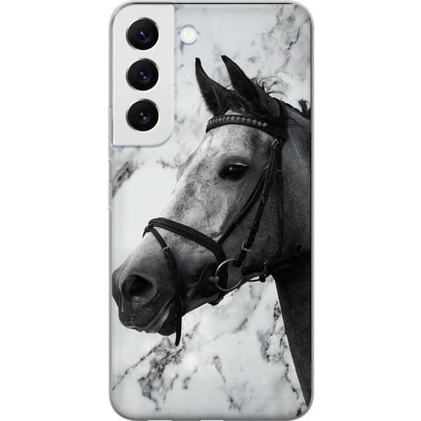 Samsung Galaxy S22 5G Gennemsigtig cover Marmor med hest