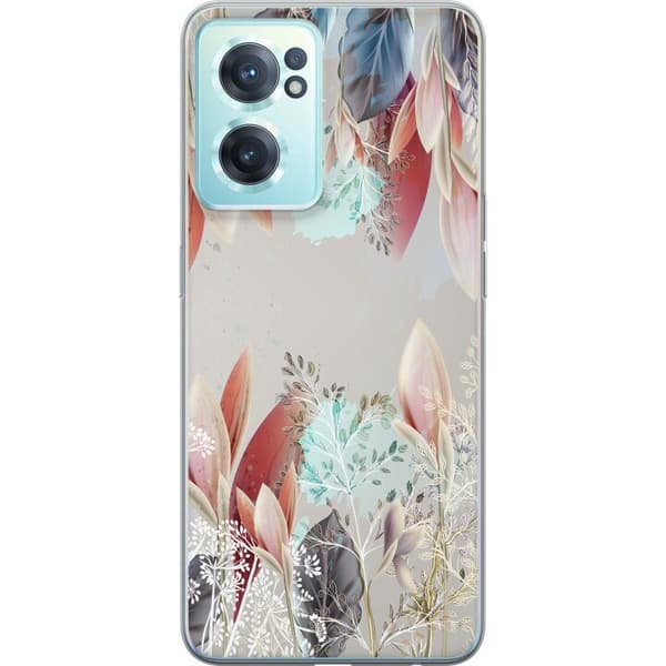 OnePlus Nord CE 2 5G Gennemsigtig cover Blomster
