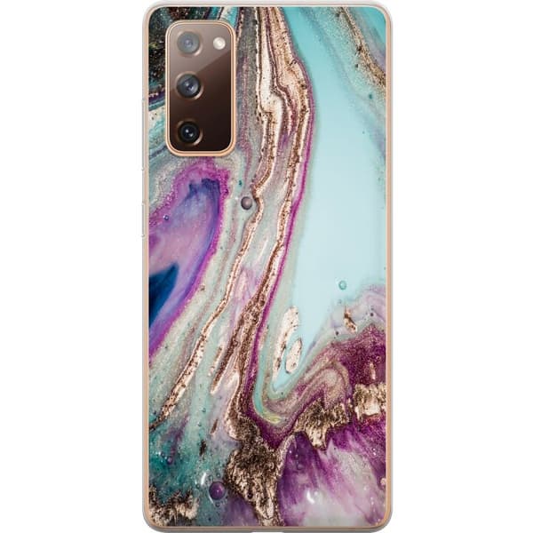 Samsung Galaxy S20 FE Gjennomsiktig deksel Lila marmor