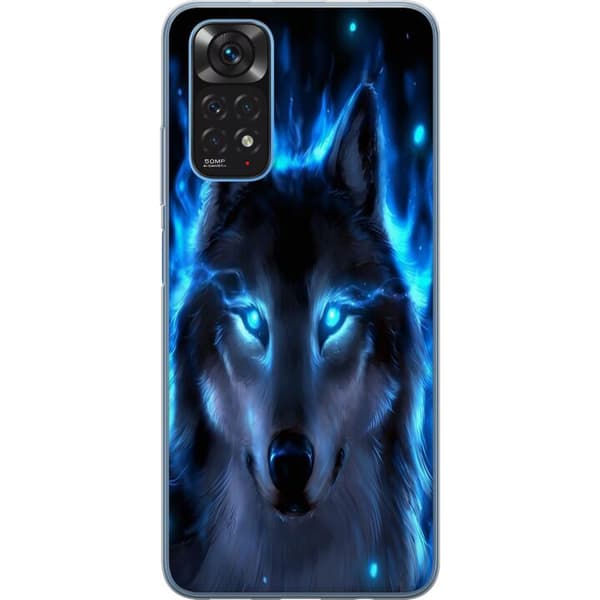 Xiaomi Redmi Note 11S Gjennomsiktig deksel Blå ulv