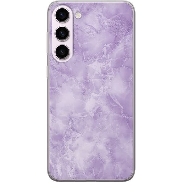 Samsung Galaxy S23+ Gennemsigtig cover Lilla marmor