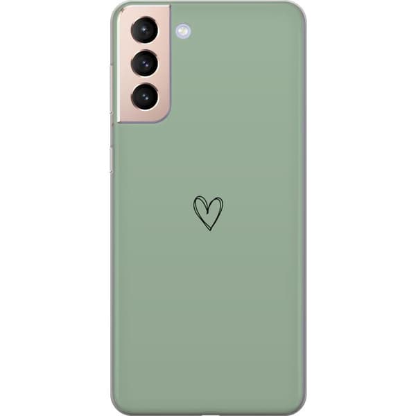 Samsung Galaxy S21 Genomskinligt Skal Hjärta