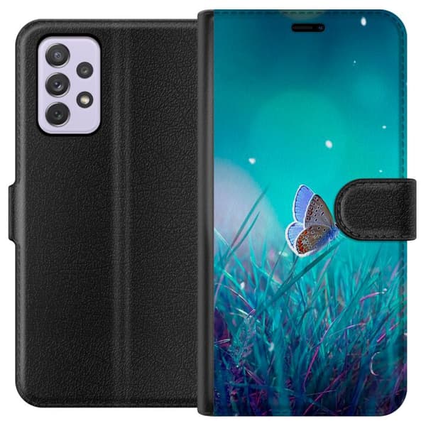 Samsung Galaxy A52s 5G Lompakkokotelo Sininen perhonen