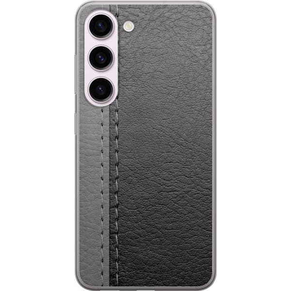 Samsung Galaxy S23 Läpinäkyvä kuori Harmaa Keinonahka