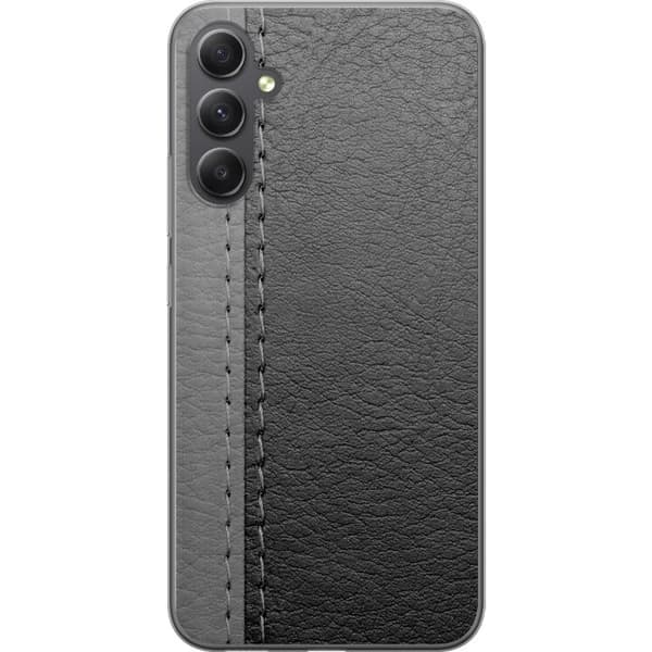Samsung Galaxy S23 FE Gennemsigtig cover Grå Fløjl Læder