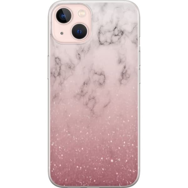Apple iPhone 13 Gennemsigtig cover Glitter og marmor