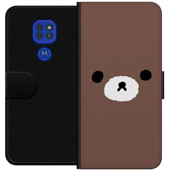 Motorola Moto G9 Play Plånboksfodral Brun Björn