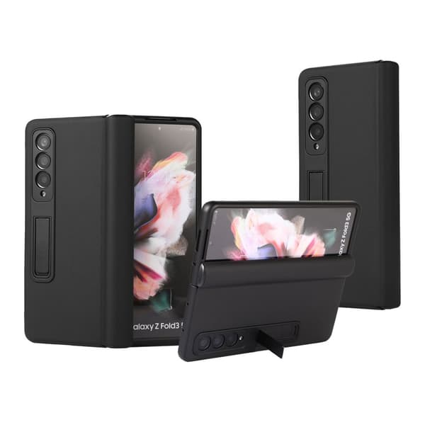 Samsung Galaxy Z Fold 3 Mobilskal Fodral Läder - Svart