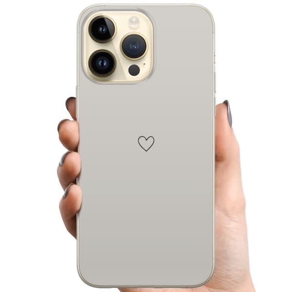 Apple iPhone 15 Pro Max TPU Mobildeksel Grått hjerte