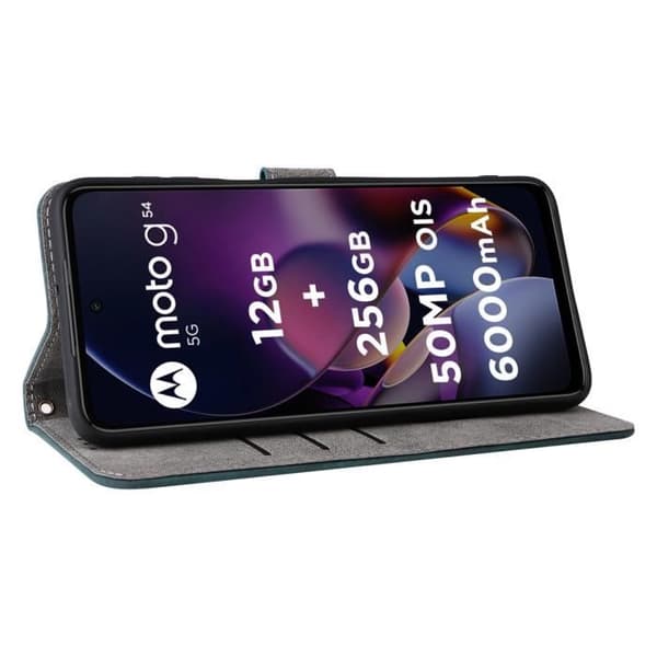 Fodral - Motorola - Moto G54 5G - Stötsäker - Stöd - RFID-blockering - Grön
