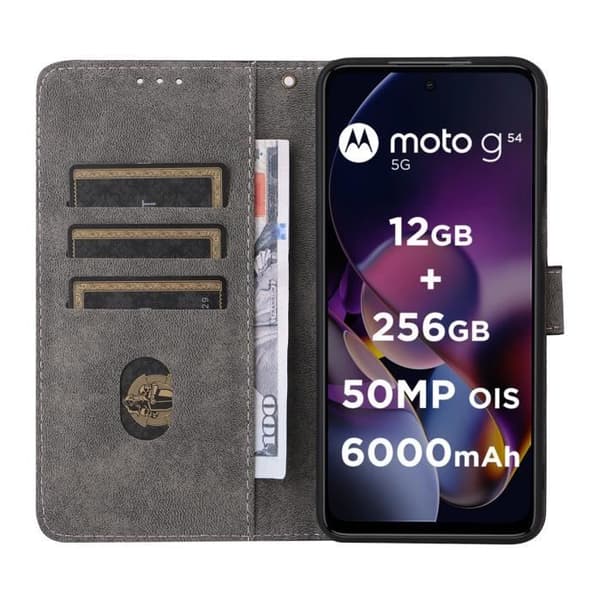 Fodral - Motorola - Moto G54 5G - Stötsäker - Stöd - RFID-blockering - Grön