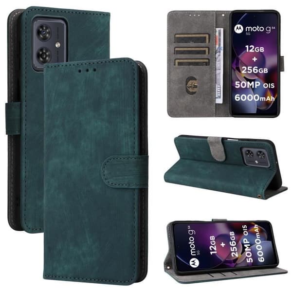 Fodral - Motorola - Moto G54 5G - Stötsäker - Stöd - RFID-blockering - Grön