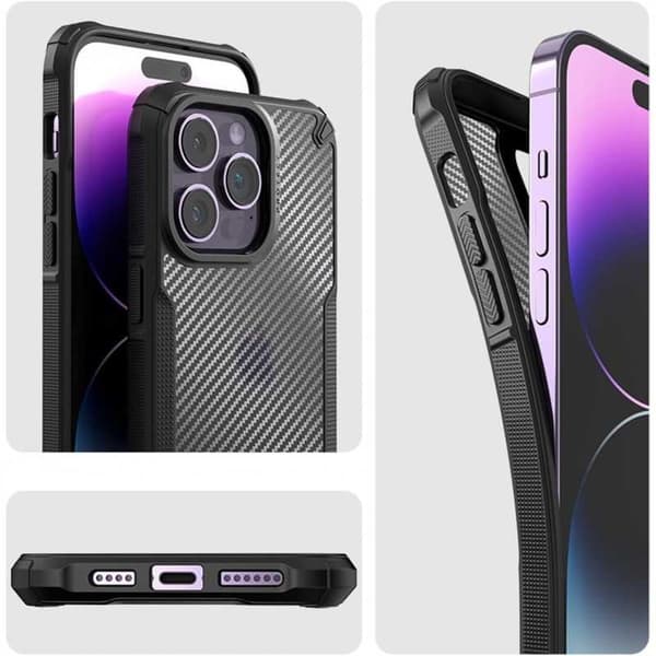 Stöttåligt Skal med Transparent Karbondesign Legend iPhone 13 Pro
