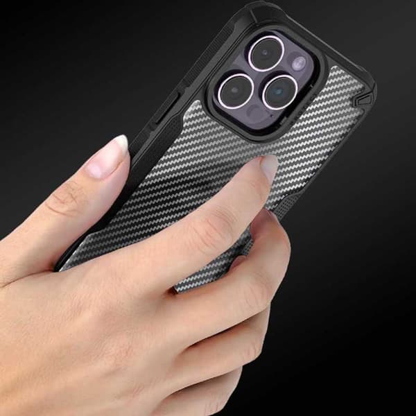 Stødsikkert cover med Transparent Carbon Design Legend iPhone 12/12 Pro