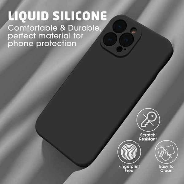 iPhone 14 Pro Gummieret skalvæske - Sort