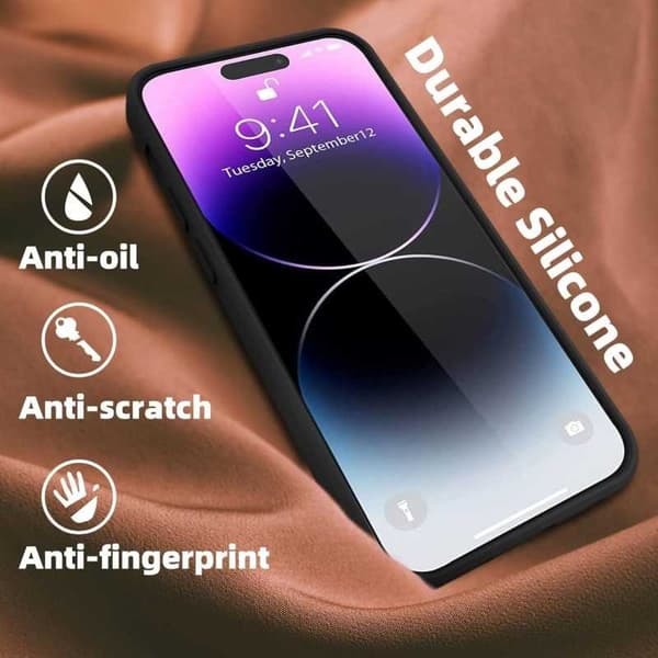 iPhone 12 Mini Gummibelagd Mattsvart Skal Kameraskydd Liquid - Svart